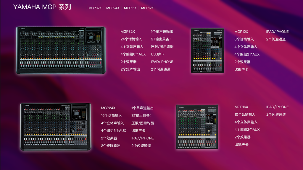 MGP 系列数模结合调音台插图